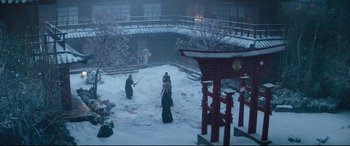 Movie still from “Bullet Train” (2022), directed by David Leitch – Extreme Wide shot, High angle