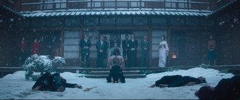 Movie still from “Bullet Train” (2022), directed by David Leitch – Wide shot, High angle