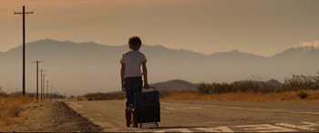 Movie still from “Bullet Train” (2022), directed by David Leitch – Wide shot, Low angle