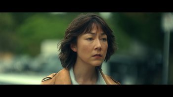 Movie still from “The Midnight Club” (2022), created by Mike Flanagan – A person wearing a jacket; Close Up shot, High angle