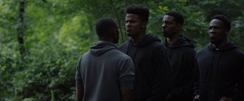 Movie still from “Burning Sands” (2017), directed by Gerard McMurray – Medium shot, Over the shoulder angle