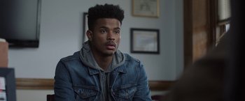 Movie still from “Burning Sands” (2017), directed by Gerard McMurray – Close Up shot, Over the shoulder angle