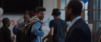 Movie still from “Burning Sands” (2017), directed by Gerard McMurray – Medium shot, Over the shoulder angle