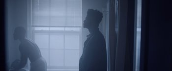 Movie still from “Burning Sands” (2017), directed by Gerard McMurray – Medium shot, Overhead angle