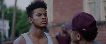Movie still from “Burning Sands” (2017), directed by Gerard McMurray – Close Up shot, Over the shoulder angle