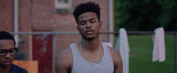 Movie still from “Burning Sands” (2017), directed by Gerard McMurray – Close Up shot, Over the shoulder angle