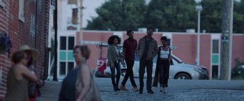 Movie still from “Burning Sands” (2017), directed by Gerard McMurray – Wide shot, Low angle