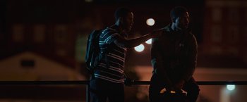 Movie still from “Burning Sands” (2017), directed by Gerard McMurray – Medium shot, Over the shoulder angle