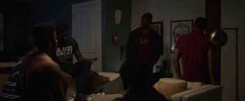 Movie still from “Burning Sands” (2017), directed by Gerard McMurray – Medium shot, Over the shoulder angle