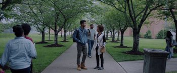 Movie still from “Burning Sands” (2017), directed by Gerard McMurray – Wide shot, Over the shoulder angle