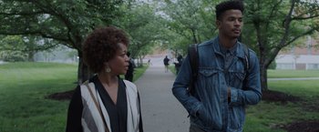 Movie still from “Burning Sands” (2017), directed by Gerard McMurray – Medium shot, Over the shoulder angle