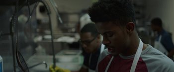 Movie still from “Burning Sands” (2017), directed by Gerard McMurray – Close Up shot, Over the shoulder angle