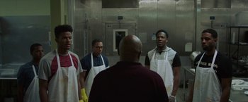 Movie still from “Burning Sands” (2017), directed by Gerard McMurray – Medium shot, Over the shoulder angle