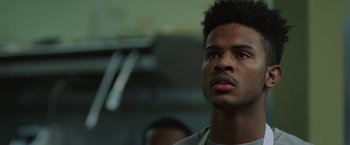 Movie still from “Burning Sands” (2017), directed by Gerard McMurray – Close Up shot, Low angle