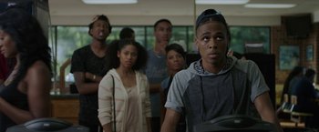 Movie still from “Burning Sands” (2017), directed by Gerard McMurray – Close Up shot, Over the shoulder angle