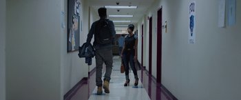 Movie still from “Burning Sands” (2017), directed by Gerard McMurray – Wide shot, Over the shoulder angle