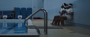 Movie still from “Burning Sands” (2017), directed by Gerard McMurray – Wide shot, Over the shoulder angle