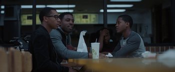 Movie still from “Burning Sands” (2017), directed by Gerard McMurray – Medium shot, Over the shoulder angle