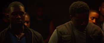 Movie still from “Burning Sands” (2017), directed by Gerard McMurray – Close Up shot, Over the shoulder angle