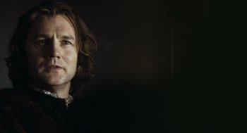 Movie still from “The Other Boleyn Girl” (2008), directed by Justin Chadwick – A person with long brown hair; Close Up shot, Over the shoulder angle