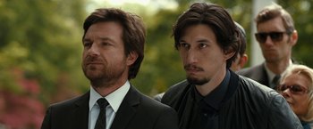 Movie still from “This Is Where I Leave You” (2014), directed by Shawn Levy – A couple of men standing next to each other; Close Up shot, Over the shoulder angle