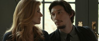 Movie still from “This Is Where I Leave You” (2014), directed by Shawn Levy – A man and a woman looking at one another; Close Up shot, Over the shoulder angle