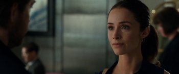 Movie still from “This Is Where I Leave You” (2014), directed by Shawn Levy – A woman's face in front of a window; Close Up shot, Over the shoulder angle