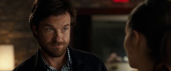 Movie still from “This Is Where I Leave You” (2014), directed by Shawn Levy – A person with a beard; Close Up shot, Over the shoulder angle