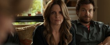 Movie still from “This Is Where I Leave You” (2014), directed by Shawn Levy – A person with long brown hair; Close Up shot, Over the shoulder angle