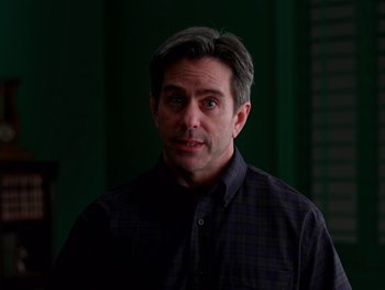 Movie still from “Casting JonBenet” (2017), directed by Kitty Green – A person wearing a black shirt; Close Up shot, Over the shoulder angle