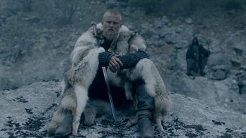 Movie still from “Vikings” (2013), created by Michael Hirst – Medium shot, Low angle