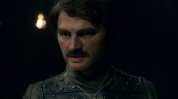 Movie still from “Vikings” (2013), created by Michael Hirst – Close Up shot, Over the shoulder angle