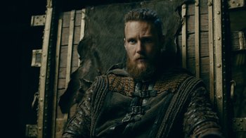 Movie still from “Vikings” (2013), created by Michael Hirst – Close Up shot, Low angle