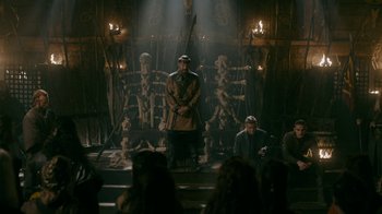 Movie still from “Vikings” (2013), created by Michael Hirst – Wide shot, Low angle