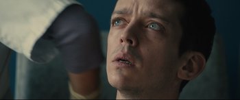 Movie still from “120 BPM” (2017), directed by Robin Campillo – A man's eyes and face; Close Up shot, Low angle