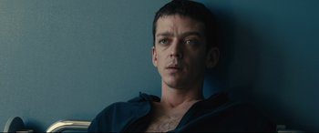 Movie still from “120 BPM” (2017), directed by Robin Campillo – A person wearing a jacket; Close Up shot, High angle