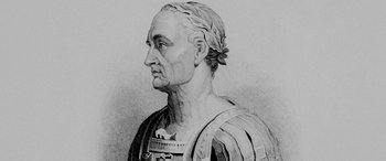 Movie still from “Tristram Shandy” (2005), directed by Michael Winterbottom – A black - and - white drawing of a man with a beard; Close Up shot, Low angle