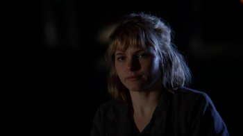 Movie still from “A Horrible Way to Die” (2010), directed by Adam Wingard – A woman with blonde hair is looking at the camera; Close Up shot, Low angle