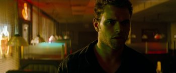 Movie still from “A Nightmare on Elm Street” (2010), directed by Samuel Bayer – A person in a dark room; Close Up shot, Low angle