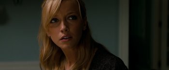 Movie still from “A Nightmare on Elm Street” (2010), directed by Samuel Bayer – A person with long blonde hair; Close Up shot, Low angle