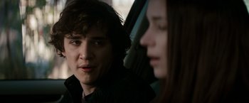 Movie still from “A Nightmare on Elm Street” (2010), directed by Samuel Bayer – A man and a woman sitting next to each other in a car; Close Up shot, Over the shoulder angle