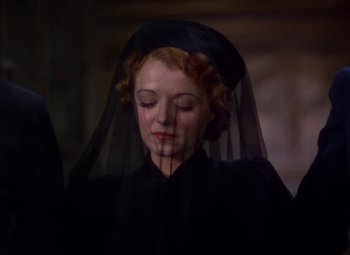 Movie still from “A Star Is Born” (1937), directed by Victor Fleming – A person wearing a veil; Close Up shot, Low angle