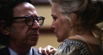Movie still from “A Woman Under the Influence” (1974), directed by John Cassavetes – An older man and a younger woman looking at each other; Close Up shot, Low angle