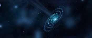 Movie still from “Act of Valor” (2012), directed by Scott Waugh – An image of an image of a galaxy in space; Extreme Wide shot, Overhead angle