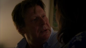 Movie still from “After the Wedding” (2006), directed by Susanne Bier – A person looking at another person; Close Up shot, Over the shoulder angle