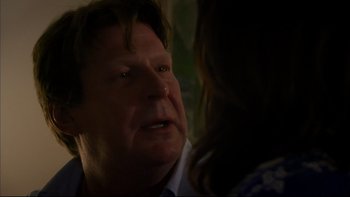 Movie still from “After the Wedding” (2006), directed by Susanne Bier – A person talking to another person; Close Up shot, Over the shoulder angle