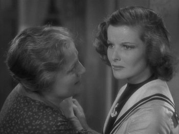 Movie still from “Alice Adams” (1935), directed by George Stevens – An older woman and a younger woman looking at each other; Close Up shot, Over the shoulder angle