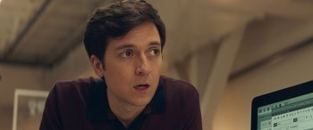 Movie still from “All My Life” (2020), directed by Marc Meyers – A person looking at the camera; Close Up shot, Over the shoulder angle