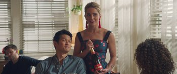 Movie still from “All My Life” (2020), directed by Marc Meyers – A man and a woman are posing for a picture; Medium shot, Over the shoulder angle