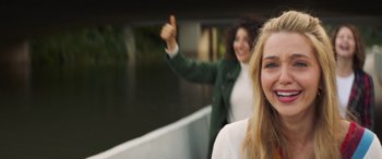 Movie still from “All My Life” (2020), directed by Marc Meyers – Two women standing next to each other on a bridge; Close Up shot, Over the shoulder angle
